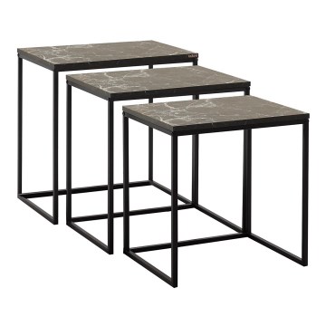 SET 3x konferencijskih stočića, crne boje