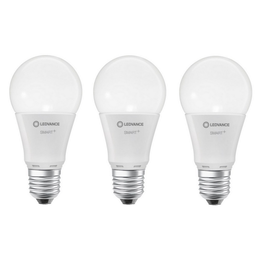 Set 3x LED prigušiva sijalica SMART+ E27/9W/230V 2700K-6500K Wi-Fi - Ledvance