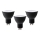 SET 3x LED sijalica ECOLINE GU10/6W/230V 4000K crna - Brilagi