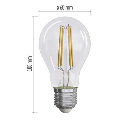 SET 3x LED sijalica FILAMENT A60 E27/3,8W/230V 4000K Energetska klasa A
