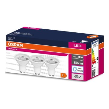 Set 3x LED sijalice PAR16 GU10/6,9W/230V 6500K - Osram