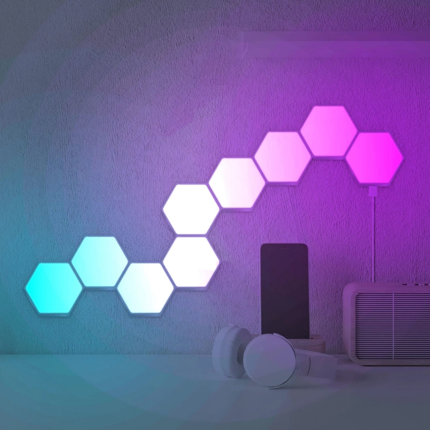 Set 9x LED RGBW prigušiva zidna dekorativna svetla MAYA LED/1W/230V + daljinski upravljač