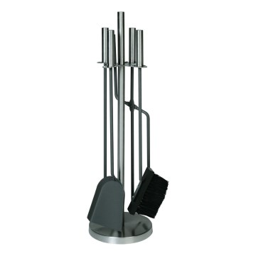 Set alata za kamin, 5 delova, mat hrom