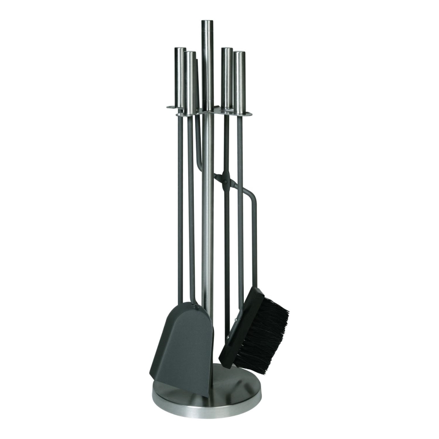 Set alata za kamin, 5 delova, mat hrom