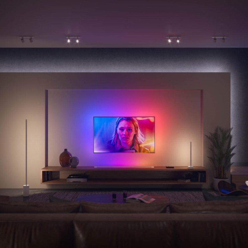 KOMPLET - LED RGBW prigušiva traka Philips Hue WHITE AND COLOR AMBIANCE 2m LED/20W/230V + 4x prigušiva sijalica Philips A60 E27/6,5W/230V 2000-6500K