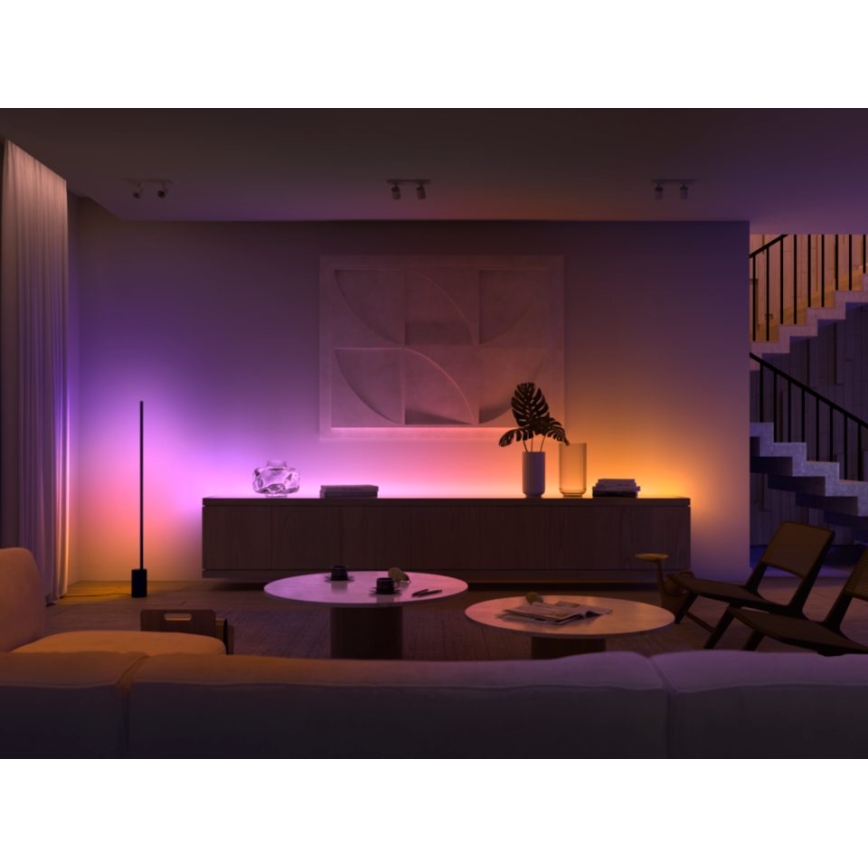 KOMPLET - LED RGBW prigušiva traka Philips Hue WHITE AND COLOR AMBIANCE 2m LED/20W/230V + 4x prigušiva sijalica Philips A60 E27/6,5W/230V 2000-6500K