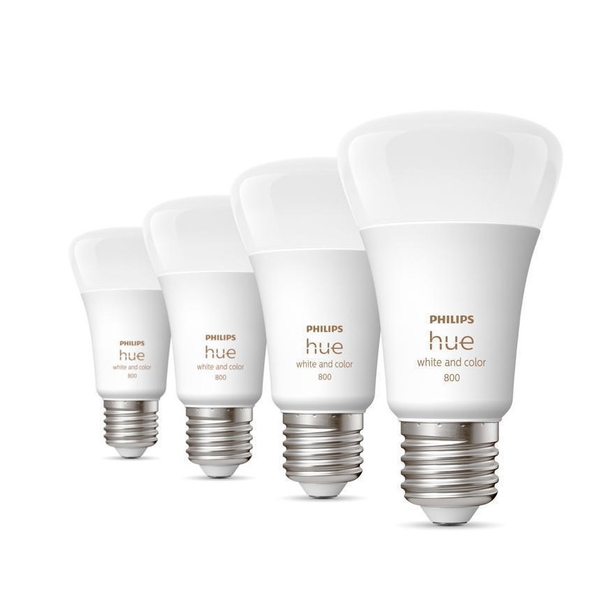 KOMPLET - LED RGBW prigušiva traka Philips Hue WHITE AND COLOR AMBIANCE 2m LED/20W/230V + 4x prigušiva sijalica Philips A60 E27/6,5W/230V 2000-6500K