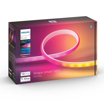 KOMPLET - LED RGBW prigušiva traka Philips Hue WHITE AND COLOR AMBIANCE 2m LED/20W/230V + 4x prigušiva sijalica Philips A60 E27/6,5W/230V 2000-6500K
