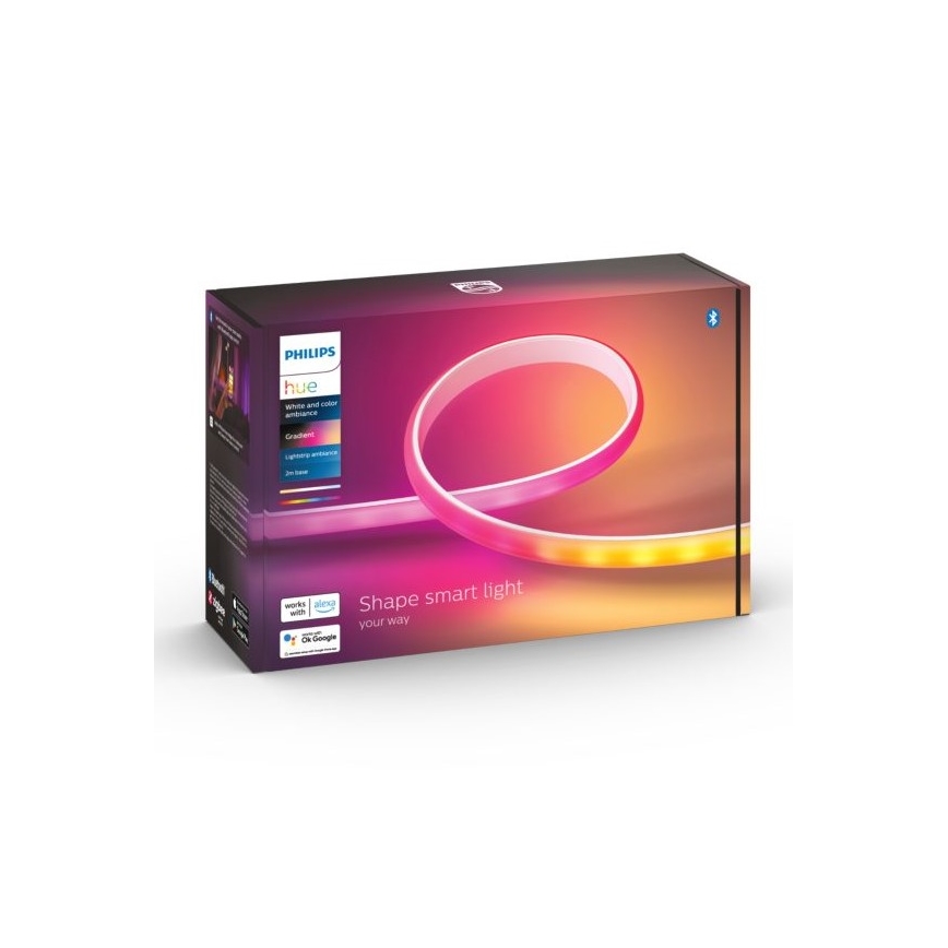 KOMPLET - LED RGBW prigušiva traka Philips Hue WHITE AND COLOR AMBIANCE 2m LED/20W/230V + 4x prigušiva sijalica Philips A60 E27/6,5W/230V 2000-6500K