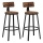 Set od 2 barskih stolica AVEN, braon/crna