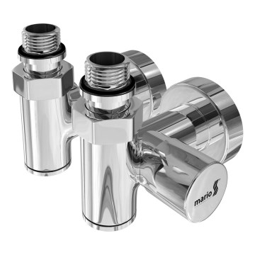 Set od 2 kombinovana ventila za radijator, sjajni hrom