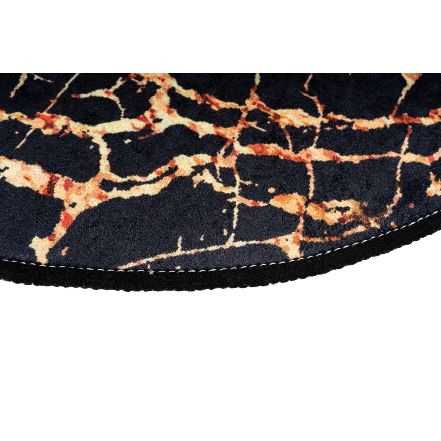 Set od 2 prostirke za kupatilo GOLDES 60/100 cm crna/zlatna