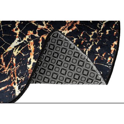 Set od 2 prostirke za kupatilo GOLDES 60/100 cm crna/zlatna