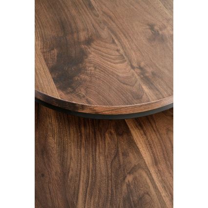 SET od 2 stolića za kafu OREO, prečnici 43/53 cm, crna/orah