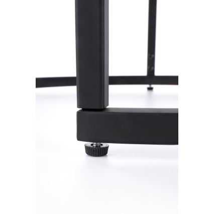 SET od 2 stolića za kafu OREO, prečnici 43/53 cm, crna/orah