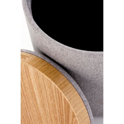 Set od 2 taburea AVIKO, Ø 38/45 cm, siva/bež