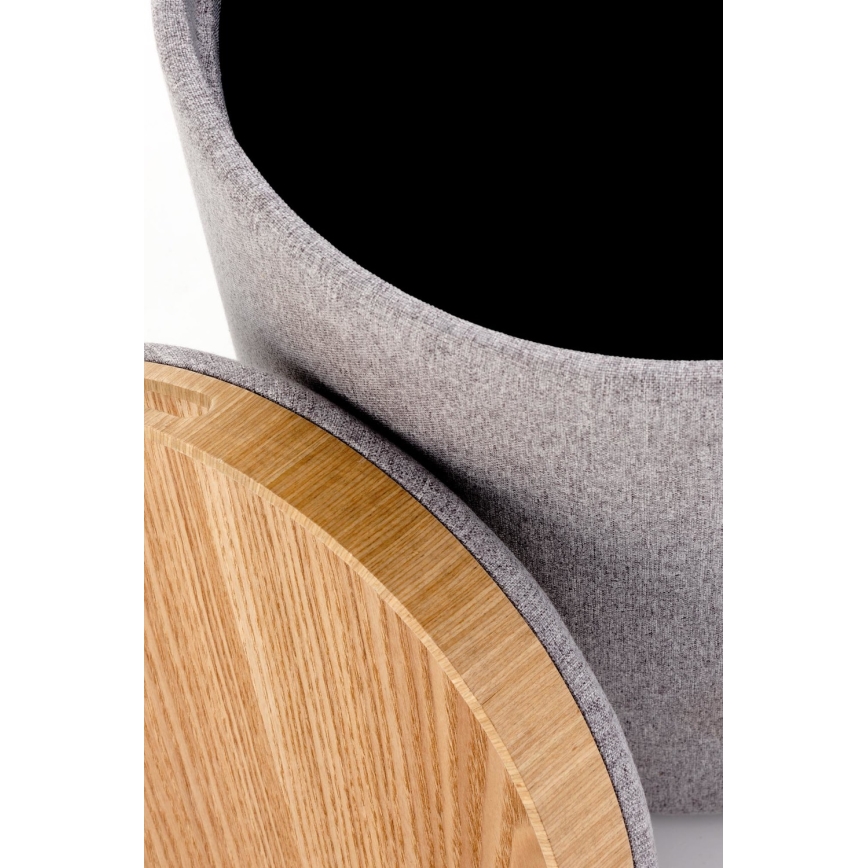 Set od 2 taburea AVIKO, Ø 38/45 cm, siva/bež