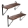 Set od 2 zidne police SHELFY, braon/crna