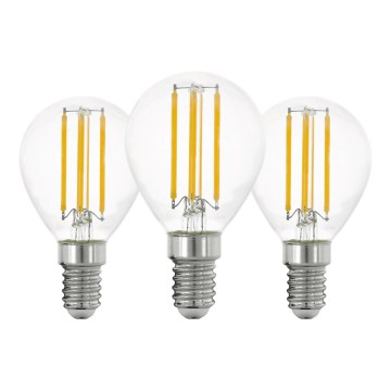 SET od 3 LED sijalice VINTAGE P45 E14/7W/230V 2700K - Eglo 110303