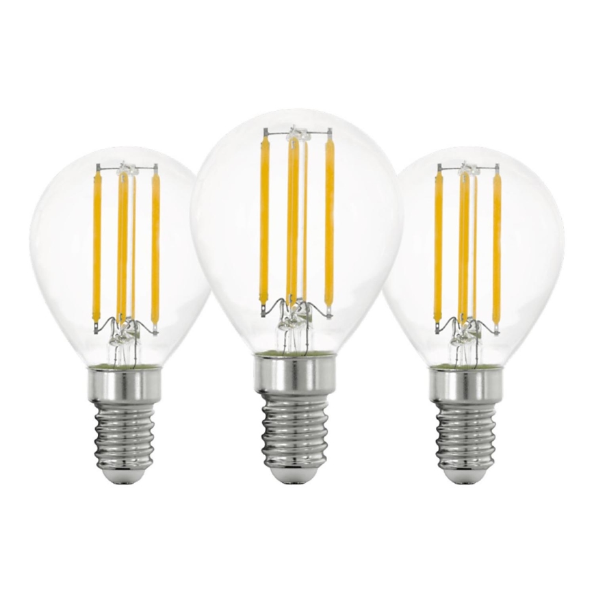 SET od 3 LED sijalice VINTAGE P45 E14/7W/230V 2700K - Eglo 110303