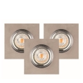 SET od 3 LED ugradne svetiljke VITAR 1xGU10/5W/230V CRI 90 beton