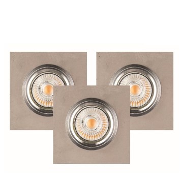 SET od 3 LED ugradne svetiljke VITAR 1xGU10/5W/230V CRI 90 beton