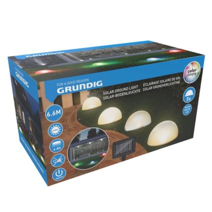 SET od 5 LED solarnih svetiljki, LED/3,2V 600 mAh, višebojno