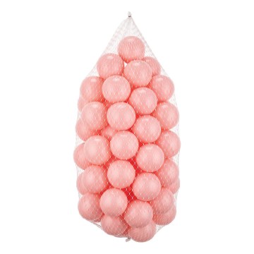 Set od 50 plastičnih igračkih loptica, prečnik 7 cm, roze