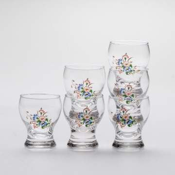 Set od 6 providnih čašica za liker - cvetni dezen br. 3