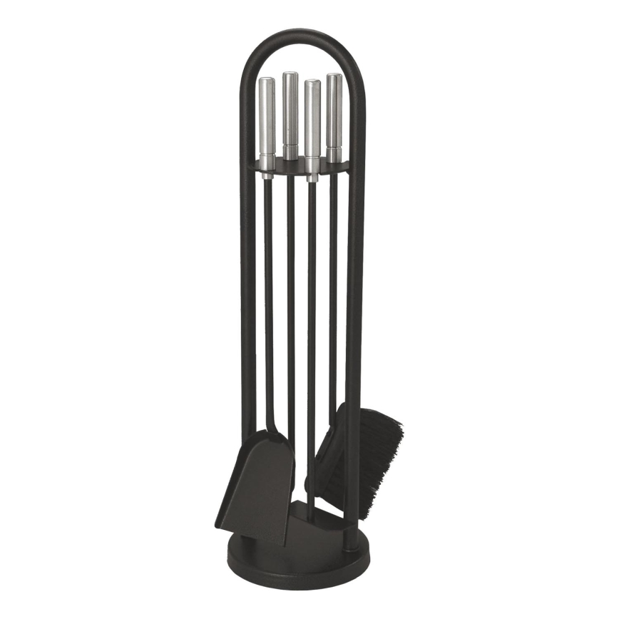 Set za kamin, 5 delova, crne boje