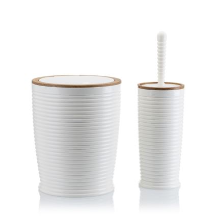 Set za kupatilo CAROL 5 kom bela/braon