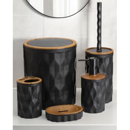 Set za kupatilo REINA 5 kom crni/braon