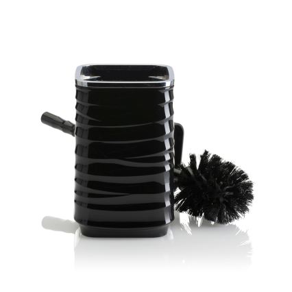 Set za kupatilo WAVE 5 kom crni/sjajni krom