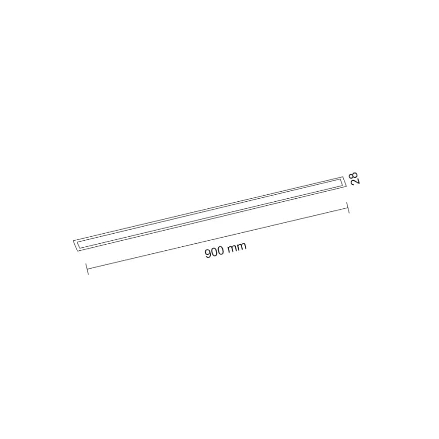 Shilo - LED ugradna stropna svetiljka LED/32W/230V 3000K CRI 90 crna