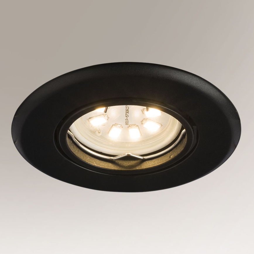 Shilo - Ugradno stropno svetlo 1xGU10/15W/230V crno