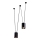 Shilo - Luster na sajli 2xGU10/15W/230V pauk crna