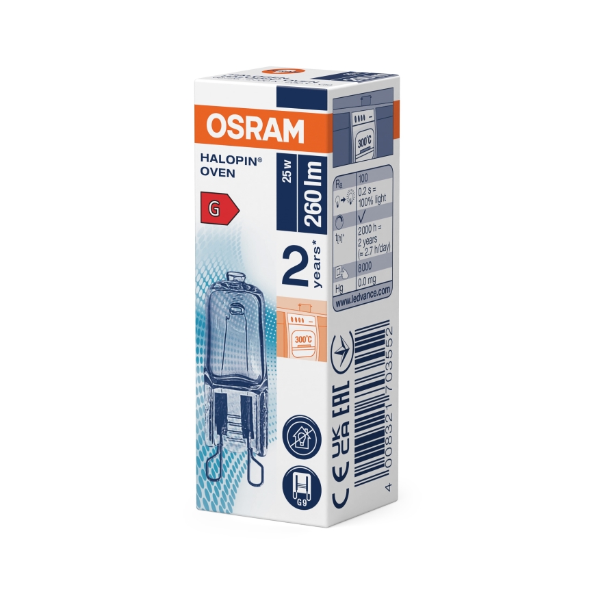 Sijalica za rernu HALOPIN G9/25W/230V 2700K - Osram