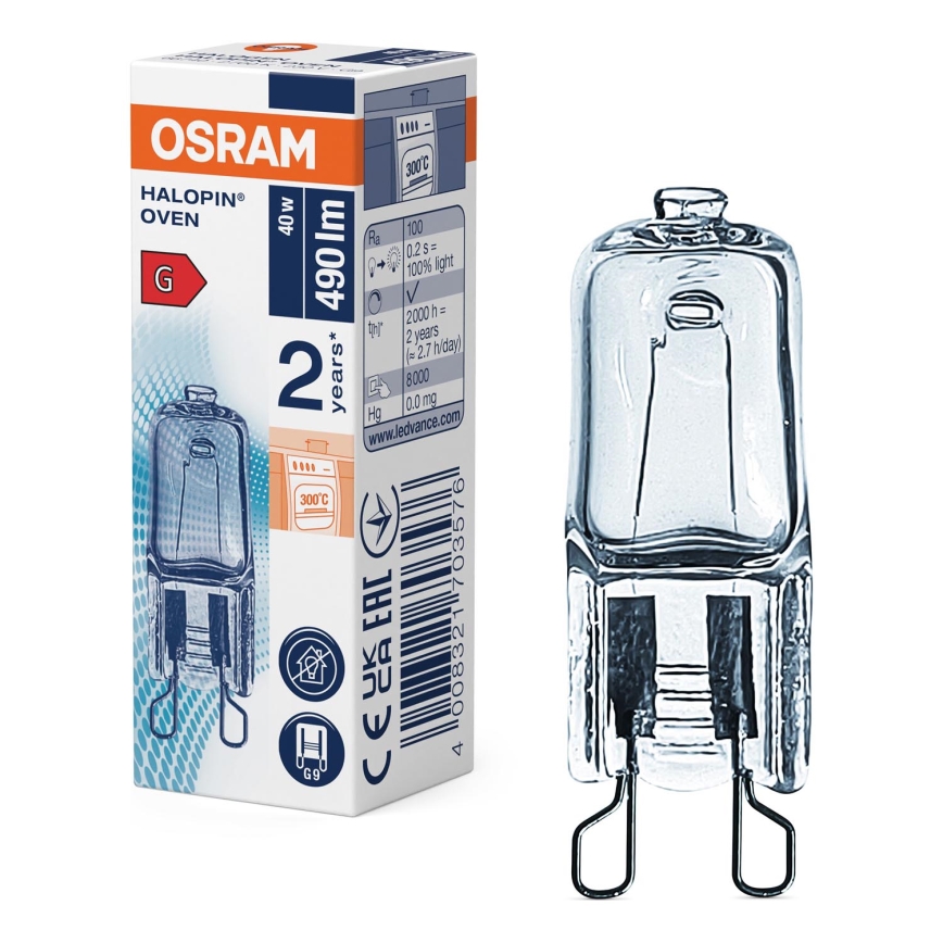 Sijalica za rernu HALOPIN G9/40W/230V 2700K - Osram