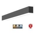 Sinclair - LED plafonska svetiljka LSM LED/40W/230V 3000K/4000K/5000K 120 cm crna