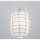SIRU - Luster na sajli LANTERNA 1xE27/60W/230V, prečnik 32 cm, crna/bela, venecijansko staklo