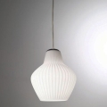 SIRU - Luster na sajli LONDON 1xE27/60W/230V bela/sjajni hrom venecijansko staklo