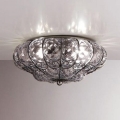 SIRU - Plafonsko svetlo SOLE 3xE14/40W/230V prečnik 31 cm prozirno/matni hrom venecijansko staklo
