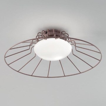 SIRU - plafonsko svetlo SUNRISE 1xGX53/10W/230V braon/belo venecijansko staklo