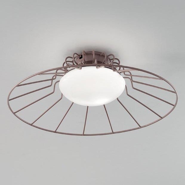 SIRU - plafonsko svetlo SUNRISE 1xGX53/10W/230V braon/belo venecijansko staklo