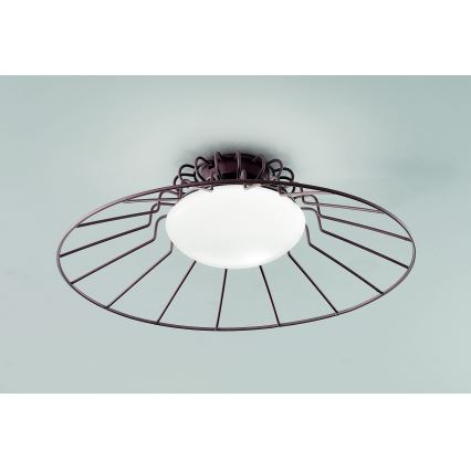 SIRU - plafonsko svetlo SUNRISE 1xGX53/10W/230V braon/belo venecijansko staklo