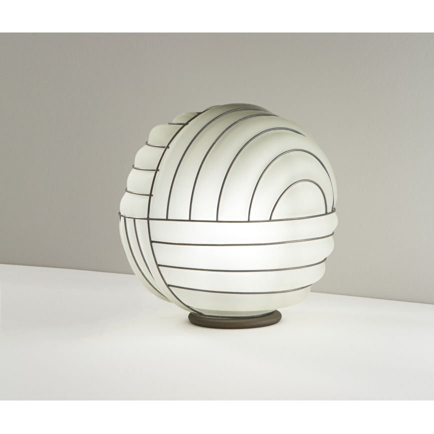 SIRU - Stona lampa CARTESIO 1xE27/60W/230V braon/bela venecijansko staklo