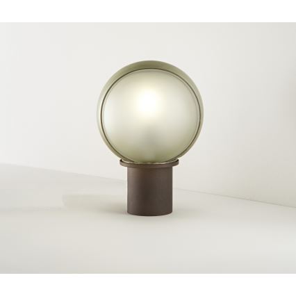 SIRU - Stona lampa FLORET 1xE14/40W/230V braon/siva venecijansko staklo