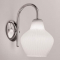 SIRU - Zidna lampa LONDON 1xE27/60W/230V bela/sjajni hrom venecijansko staklo