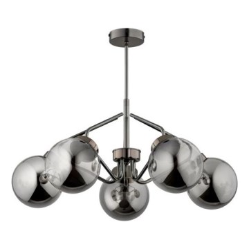 Sivi luster na šipci BARSUM 5xE14/10W/230V