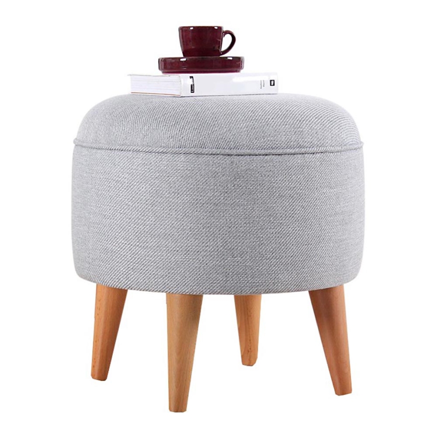 Sivi taburet PIXI prečnika 40 cm